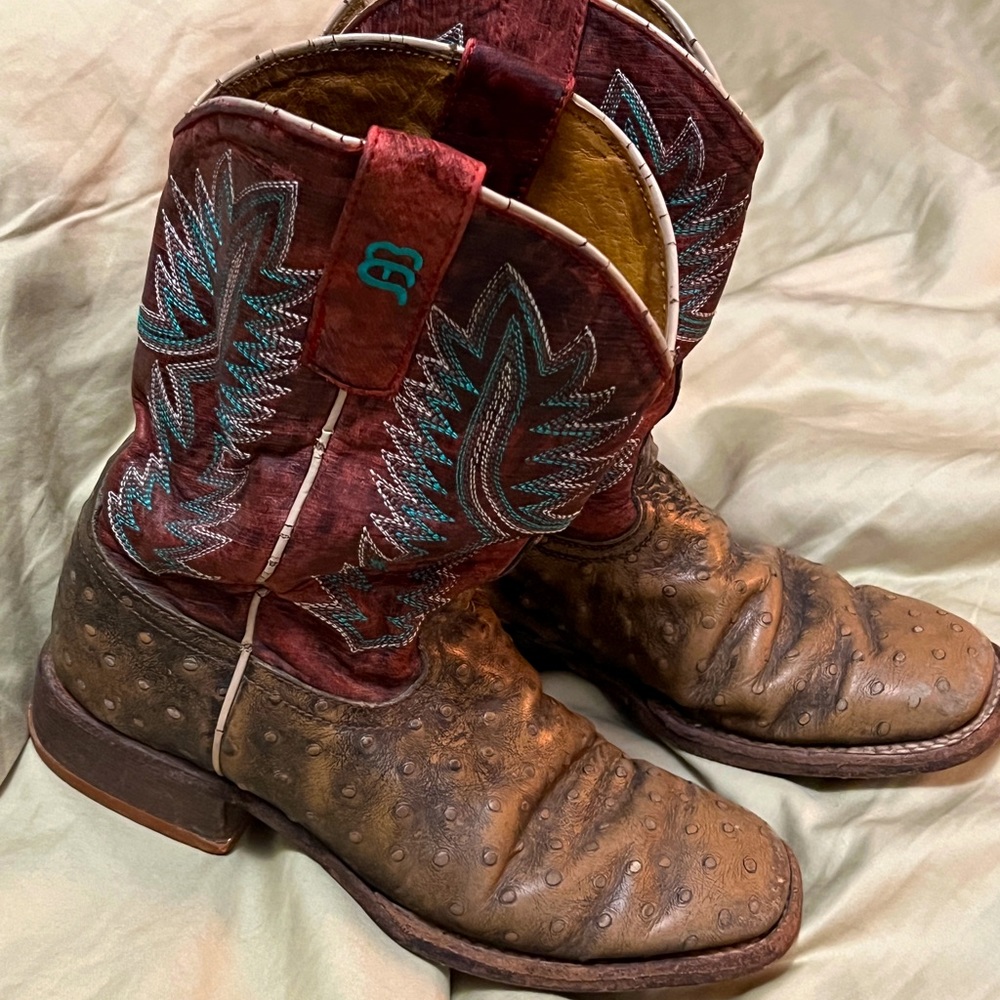 ANDERSON BEAN BOOT CO. (SIZE 2.0) YOUTH IMPOSTRICH BOOTS